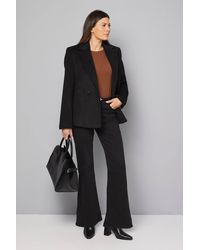 Wallis - Double Breasted Puff Shoulder Jacket - Lyst