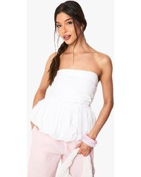 Boohoo - Palabra De Honor De Algodón Popelina - Lyst