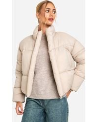 Boohoo - Funnel Neck Puffer Jacket - Lyst