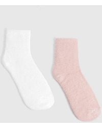 Boohoo - Two Pack Fluffy Socks - Lyst