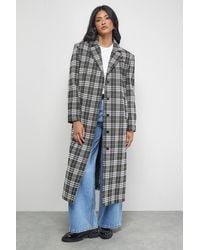 Warehouse - Flanneled Oversized Maxi Coat - Lyst