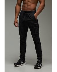 BoohooMAN - Man Active Tapered Cargo Joggers - Lyst