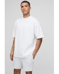 Boohoo - Oversized Extended Neck Bm Signature Heavyweight T-Shirt - Lyst