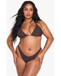 Boohoo - Plus Swimwear Essentials V Front Brief - Lyst