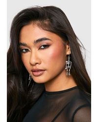 Boohoo - Halloween Skeleton Earrings - Lyst