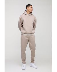 BoohooMAN - Oversized Bonded Scuba Hooded Tracksuit - Lyst