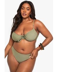 Boohoo - Plus Swimwear Essentials Underwired Bikini Top - Lyst