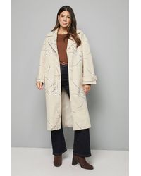 Wallis - Floral Three Button Collared Coat - Lyst