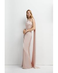 Coast - Honoured Drape One Shoulder Satin Maxi Bridesmaid Dress - Lyst