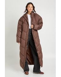 Boohoo - Tall Hooded Quilt Detail Maxi Puffer - Lyst