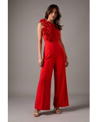 Coast - Corsage Detail Pleated Jumpsuit - Lyst