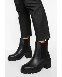Boohoo - Wide Width Chunky Chelsea Boots - Lyst