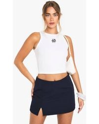 Boohoo - Split Hem Mini Skort - Lyst