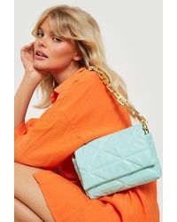 Boohoo - Quilted Chunky Chain Cross Body Bag - Lyst