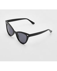 Boohoo - All Black Cat Eye Sunglasses - Lyst