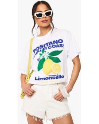 Boohoo - Camiseta Oversize Con Estampado De Limones Y Estampado Positano Amalfi Cost - Lyst