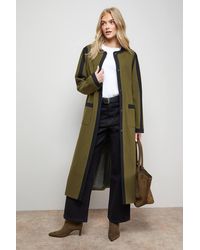 Oasis - Tipped Coat - Lyst