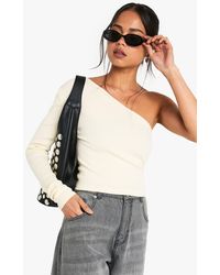 Boohoo - Basics One Shoulder Top - Lyst