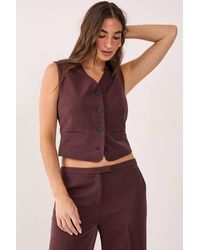 Nasty Gal - Tailored Boxy Button Through Waistcoat - Lyst