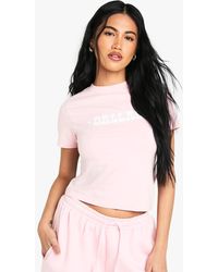 Boohoo - Dallas Slogan Puff Print Baby T-Shirt - Lyst