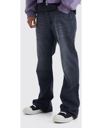 BoohooMAN - Relaxed Rigid Flare Jean - Lyst