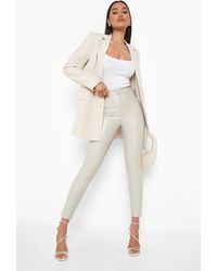 Boohoo Deep Waist Band High Waist Pants 