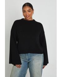 Boohoo - Plus Crew Neck Knit Sweater - Lyst