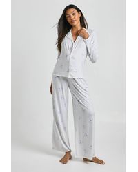 Boohoo - Maternity Bear Print Shirt & Trouser Pj Set - Lyst