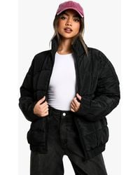 Boohoo - Quilted Puffer Jacket - Lyst