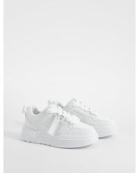 Boohoo - Chunky Panel Detail Lace Up Sneakers - Lyst