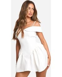 Boohoo - Bandeau Tailored Full Skirt Mini Dress - Lyst