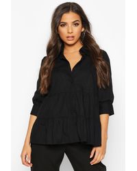 Boohoo Chemise Étagée - Noir
