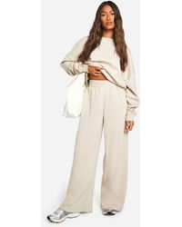 Boohoo - Pantalón Deportivo Recto Con Bordado Dsgn Studio - Lyst