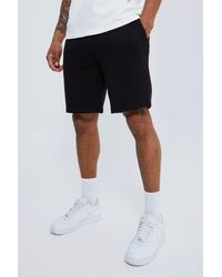 BoohooMAN - Mittellange Basic Slim-Fit Jersey-Shorts - Lyst