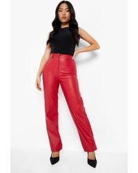 Red Leather Pants for Women - Up to 82 