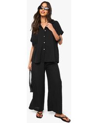 Boohoo - Woven Short Sleeve Shirt & Trouser Co-Ord - Lyst