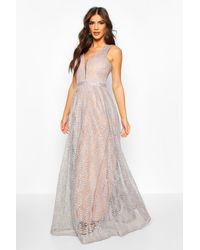 boutique all lace plunge neck maxi dress