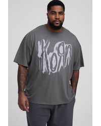 Boohoo - Plus Korn License Print Regular Fit T-Shirt - Lyst