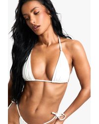 Boohoo - Top De Biquini De Triángulo Essentials - Lyst