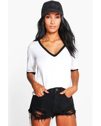 boohoo black denim shorts