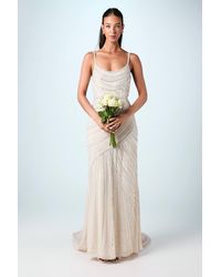 Coast - Embellished Strappy Maxi Wedding Dress With Train - Lyst