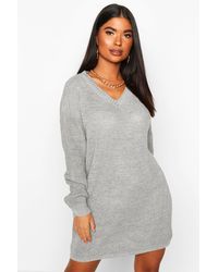 V-Neck Sweater Dresses for Women - Up 