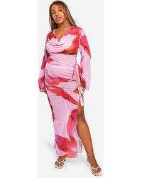 Boohoo - Plus Floral Ring Wrap Beach Co-Ord - Lyst