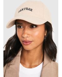 Boohoo - Wool Look Slogan Cap - Lyst
