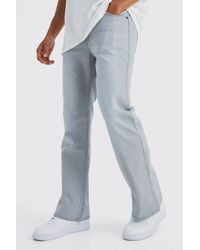 BoohooMAN - Relaxed Rigid Flare Jean - Lyst