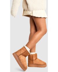 Boohoo - Botas Mini Cómodas De Holgura Ancha Con Plataforma - Lyst