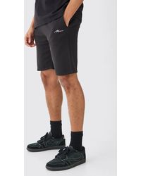 BoohooMAN - Signature Loose Fit, Mid Length Shorts - Lyst