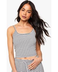 Boohoo - Striped Binding Vest Top - Lyst