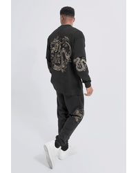 BoohooMAN - Oversized Dragon Faux Layer T-shirt Tracksuit - Lyst