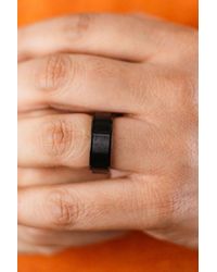 BoohooMAN - The Colourful Aura 8mm Mens Matt Black Engagement Spinner Tungsten Wedding Ring Band - Lyst